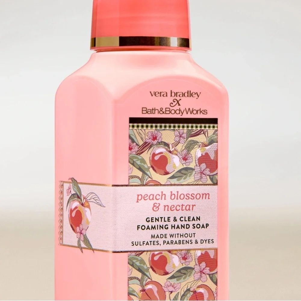 BBW X Vera Bradley PEACH BLOSSOM & NECTAR Foaming Hand Soap Set